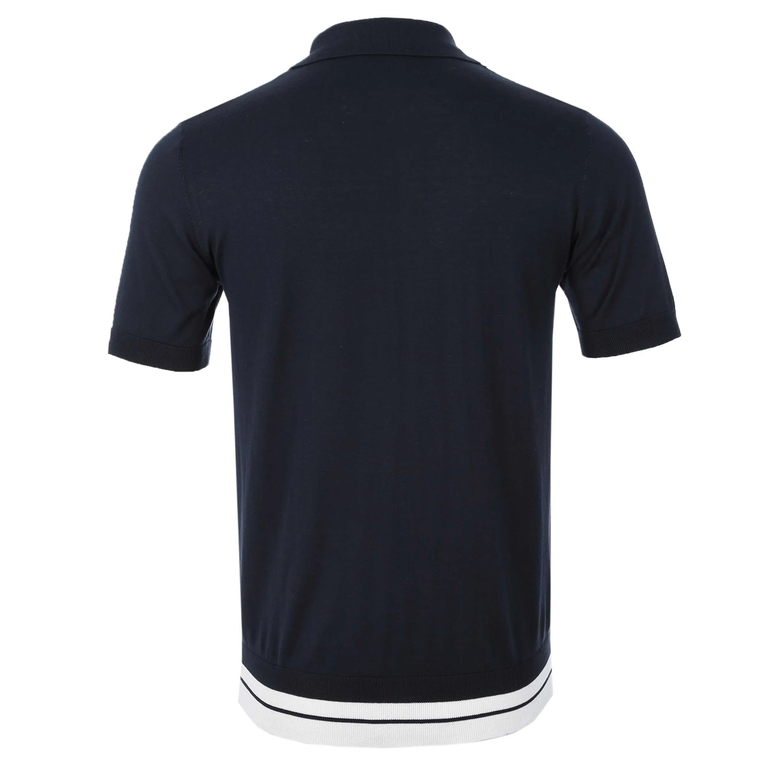 Pal Zileri Rope Stripe Design Polo Shirt in Navy