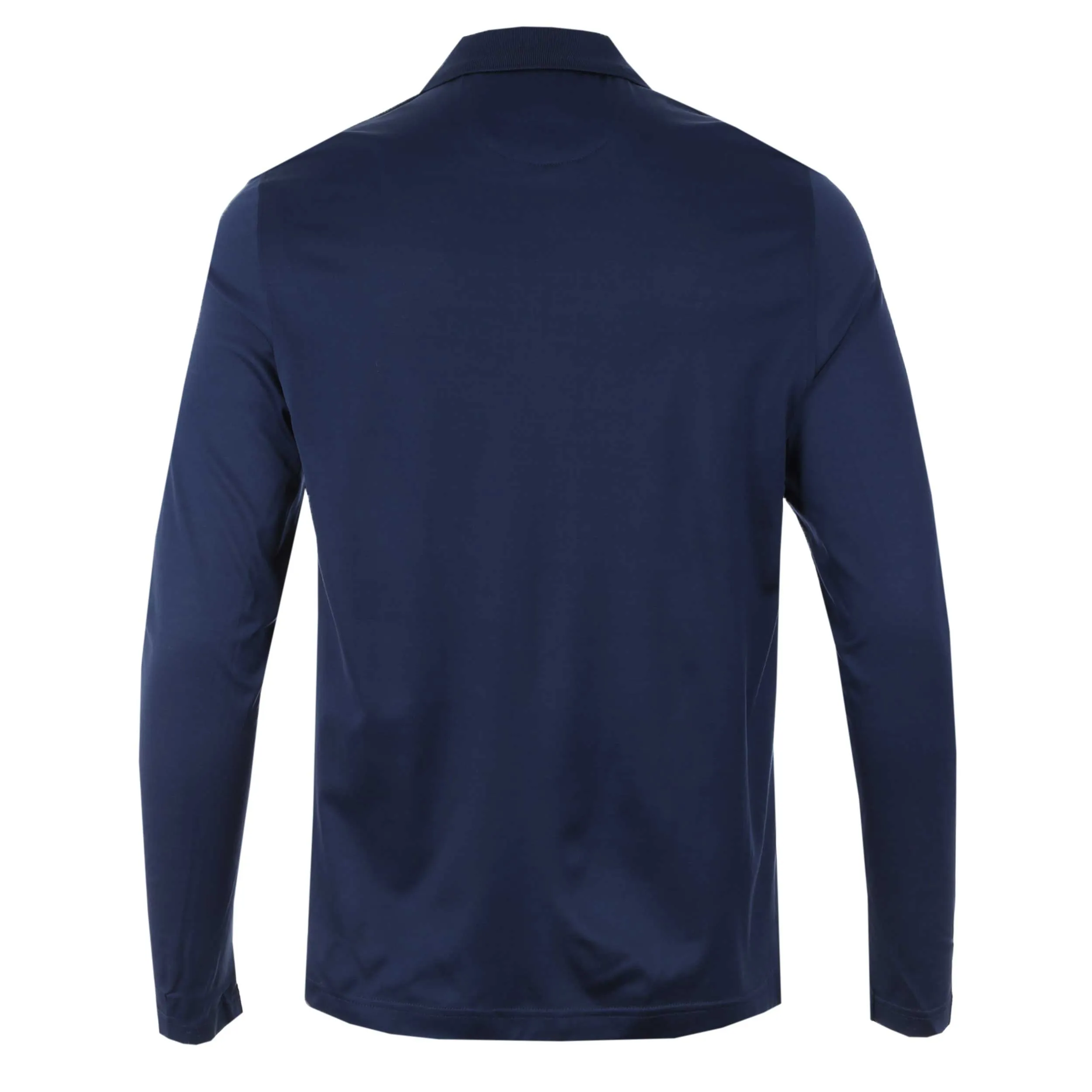 Pal Zileri Zip Detail LS Polo Shirt in Navy