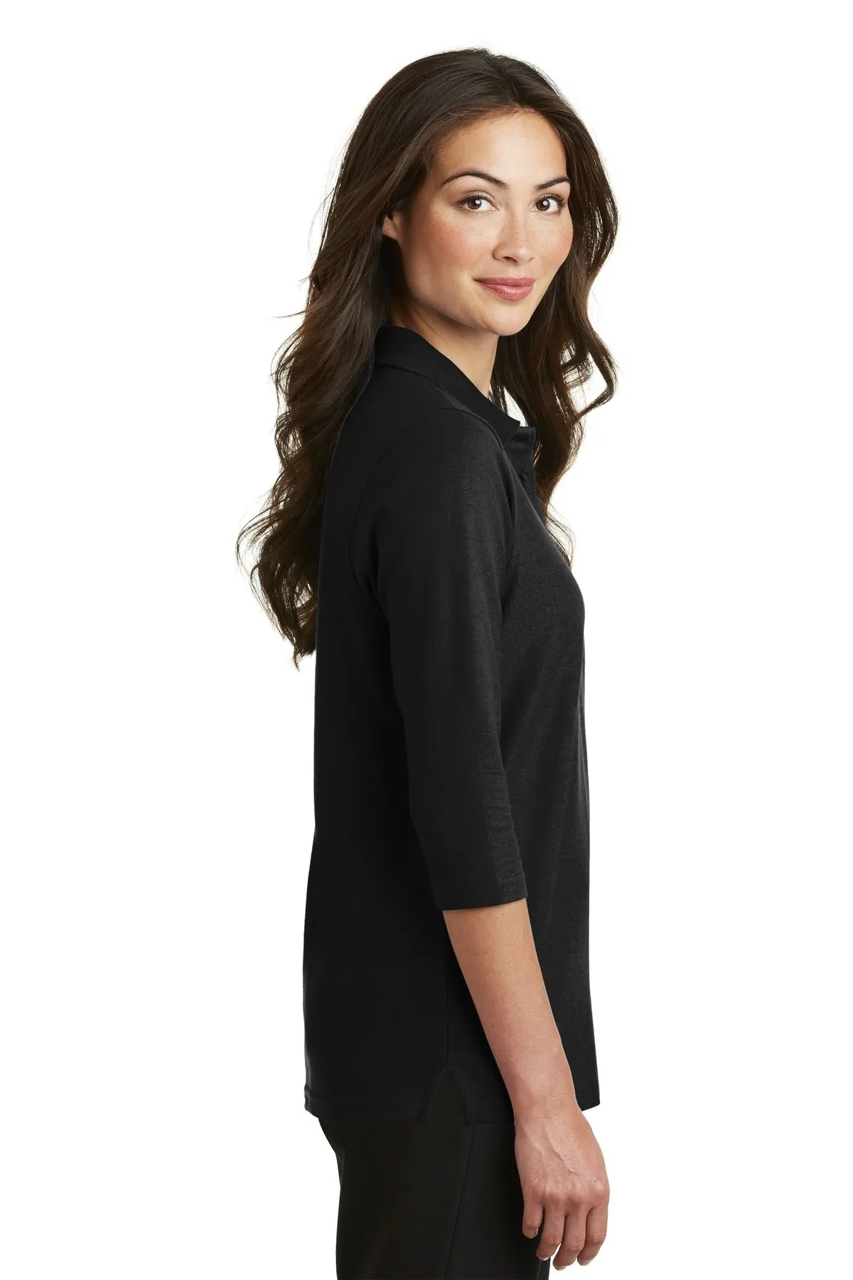 Port Authority® Ladies Silk Touch™ 3/4-Sleeve Polo. L562