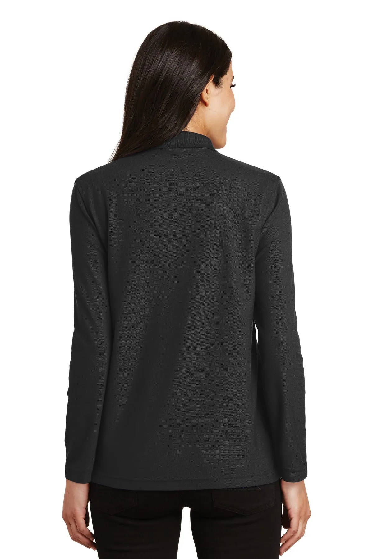 Port Authority® Ladies  Silk Touch™ Long Sleeve Polo.  L500LS