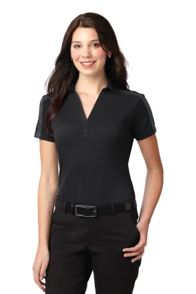 Port Authority® Ladies Silk Touch™ Performance Colorblock Stripe Polo. L547