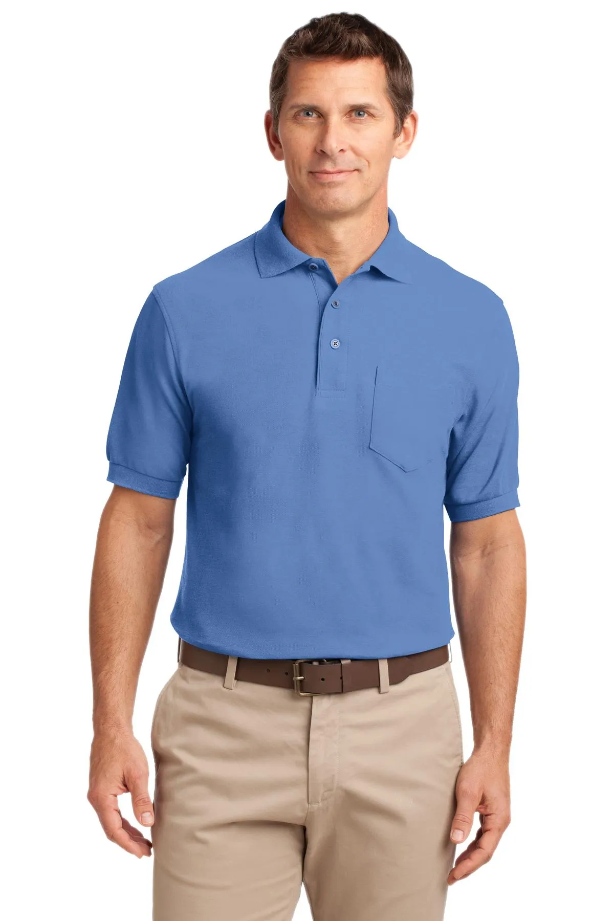 Port Authority® Silk Touch™ Polo with Pocket.  K500P