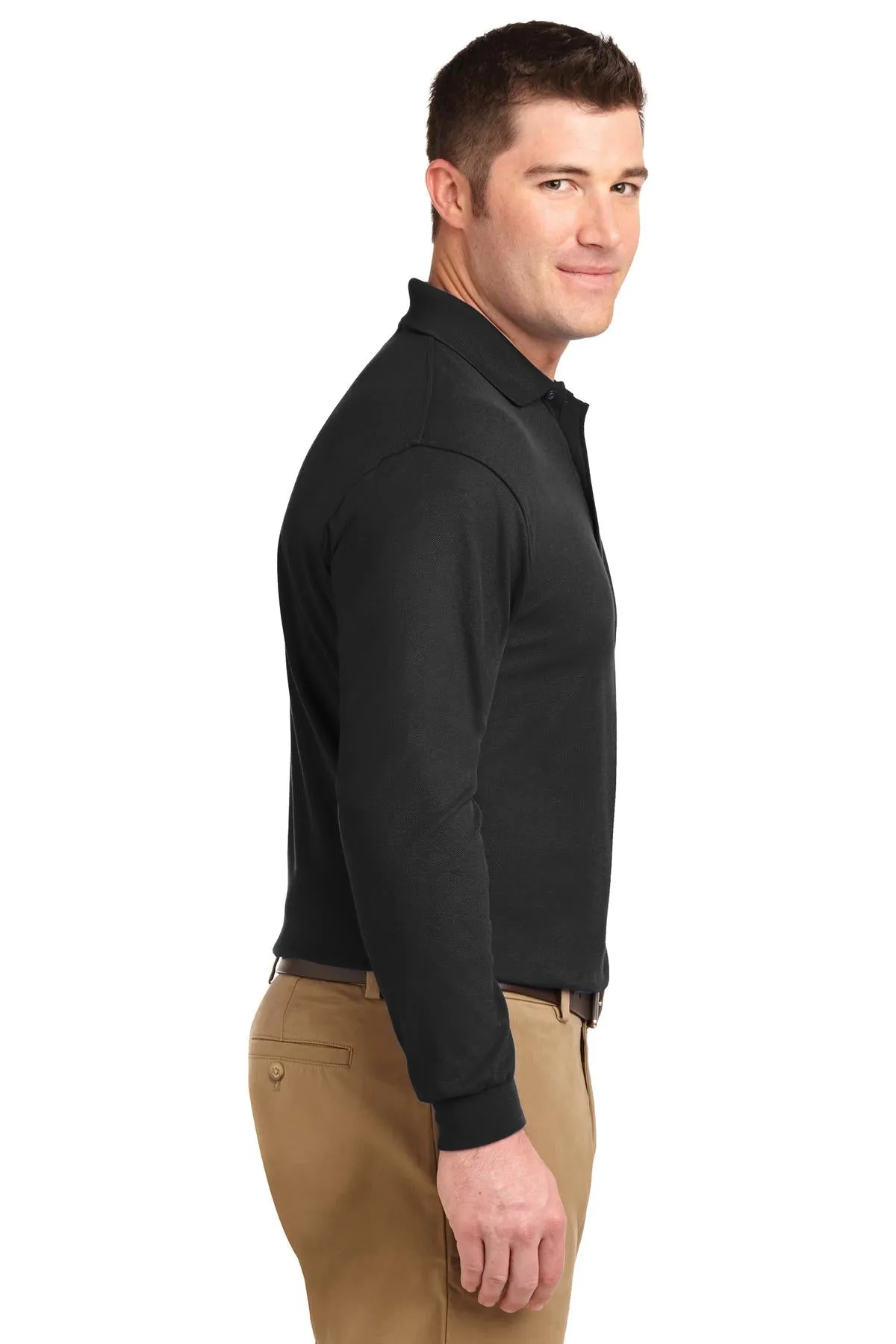 Port Authority® Tall Silk Touch™ Long Sleeve Polo. TLK500LS