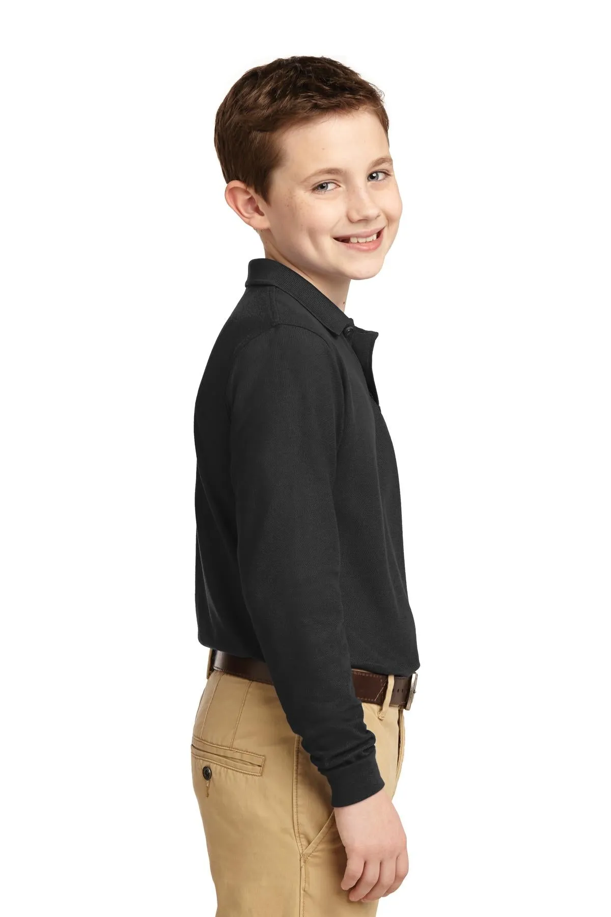 Port Authority® Youth Long Sleeve Silk Touch™ Polo.  Y500LS