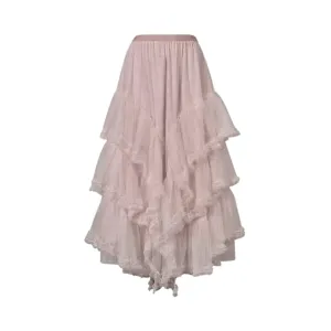 Pre Order:  Ruffles High Waist Mesh Layered Skirt