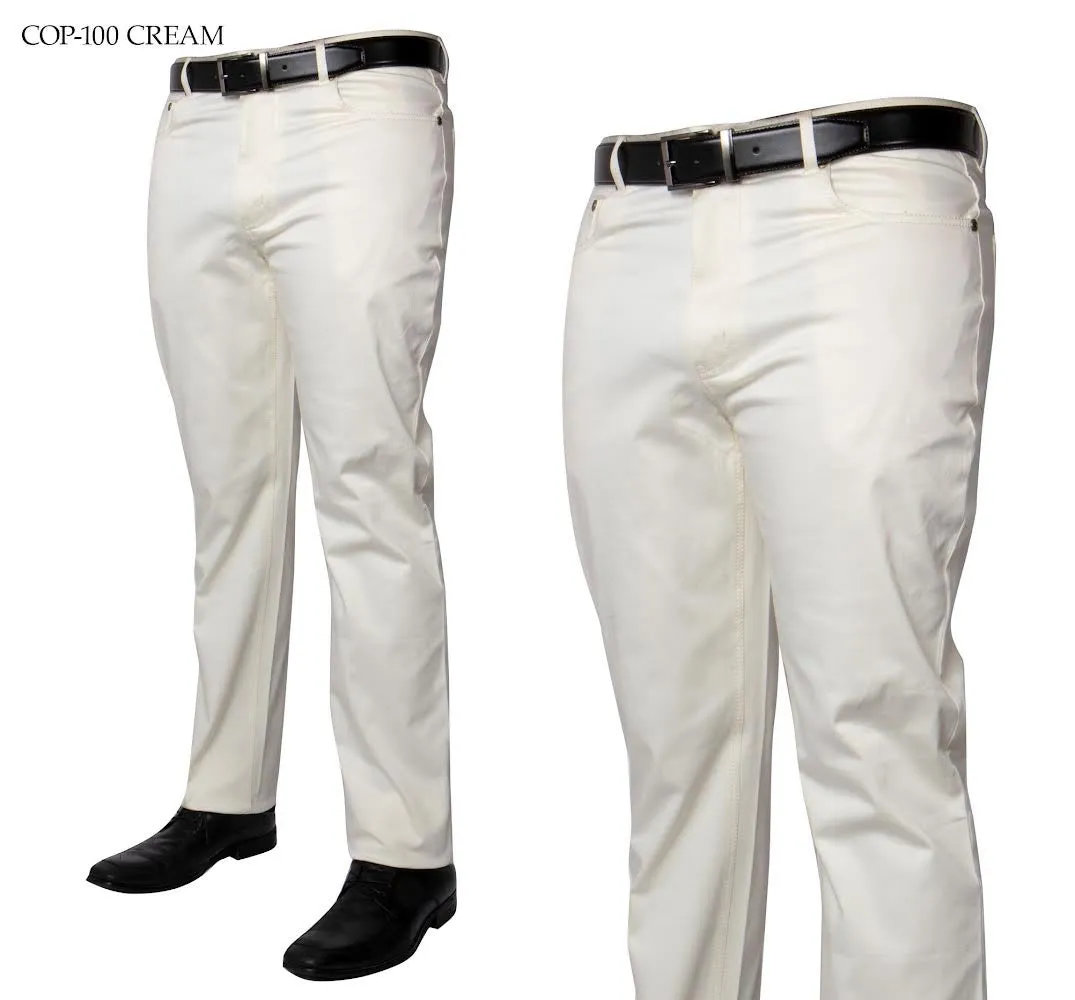 Prestige Men's cream Jeans Classic-Fit Stretch Material 100% Cotton