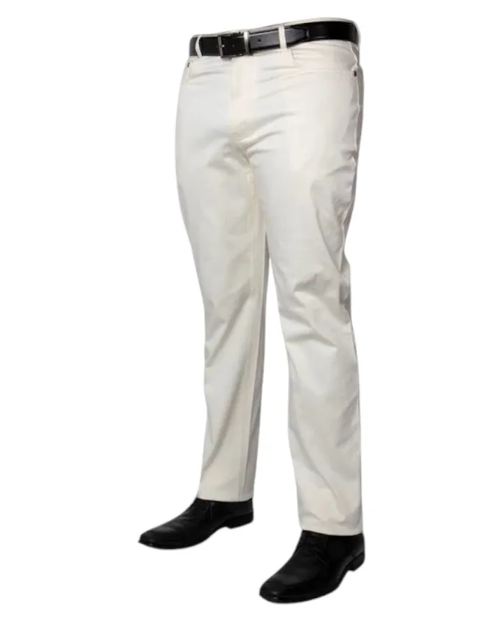 Prestige Men's cream Jeans Classic-Fit Stretch Material 100% Cotton