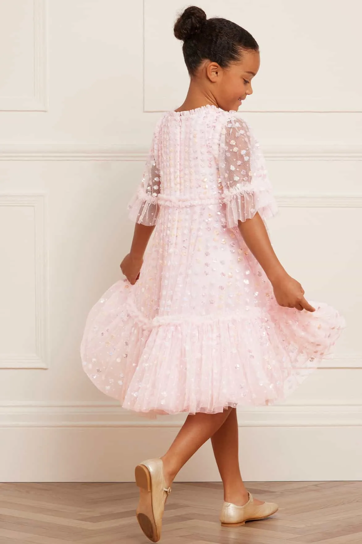 Raindrop Sequin Kids Dress