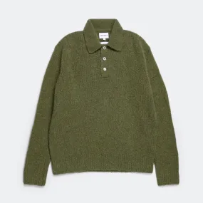 Rasmus Relaxed Brushed Polo - Ivy Green