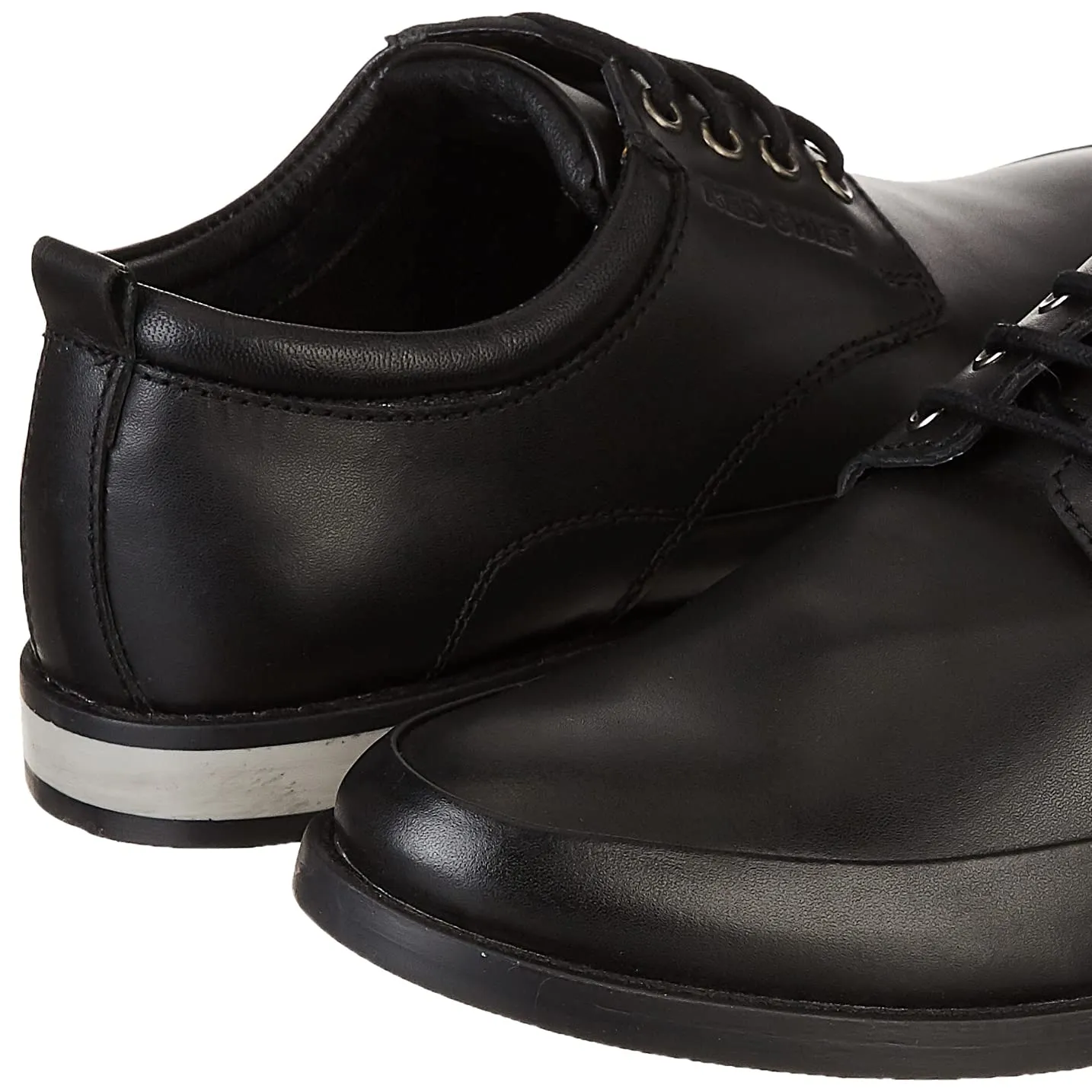 Red Chief Derby Lace Up | Men's Formal Shoes for Office | Black | TPR Eva Cushioning