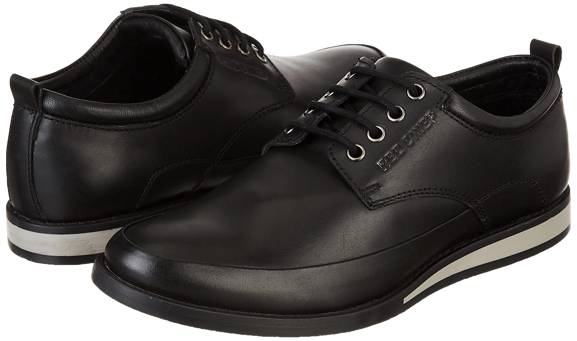 Red Chief Derby Lace Up | Men's Formal Shoes for Office | Black | TPR Eva Cushioning