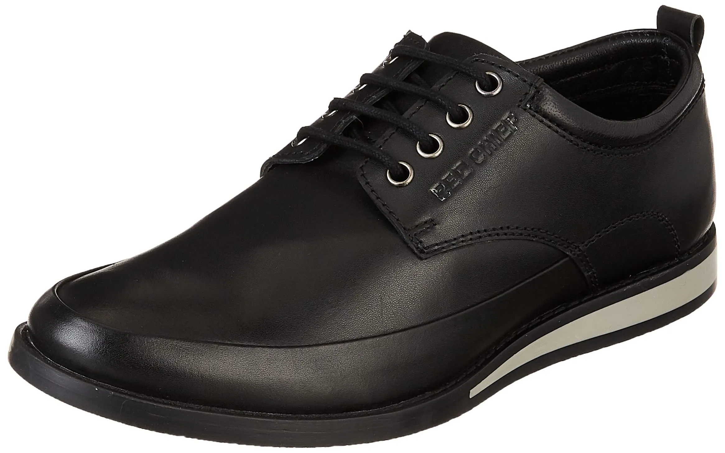 Red Chief Derby Lace Up | Men's Formal Shoes for Office | Black | TPR Eva Cushioning