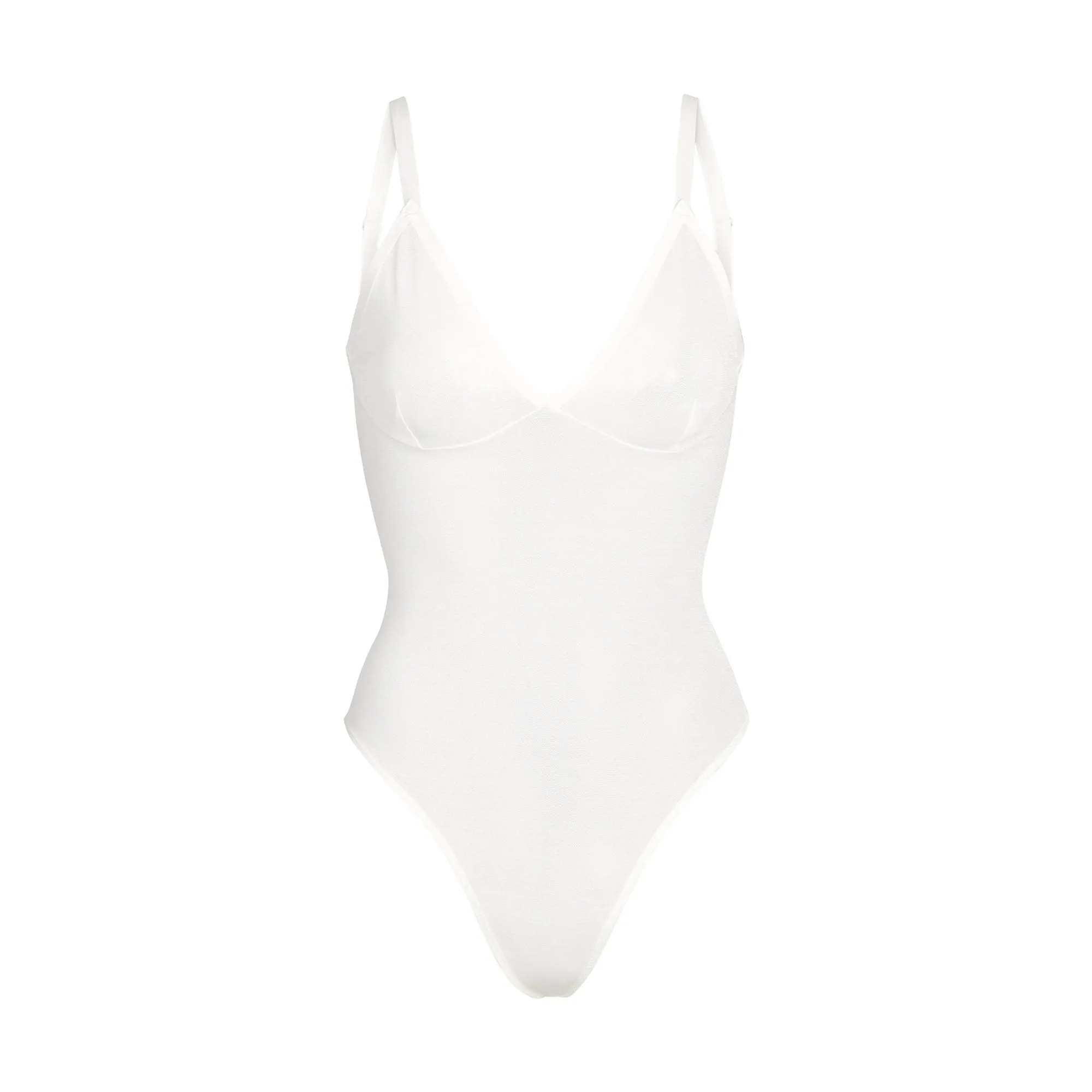 SHEER SCULPT THONG BODYSUIT | MARBLE