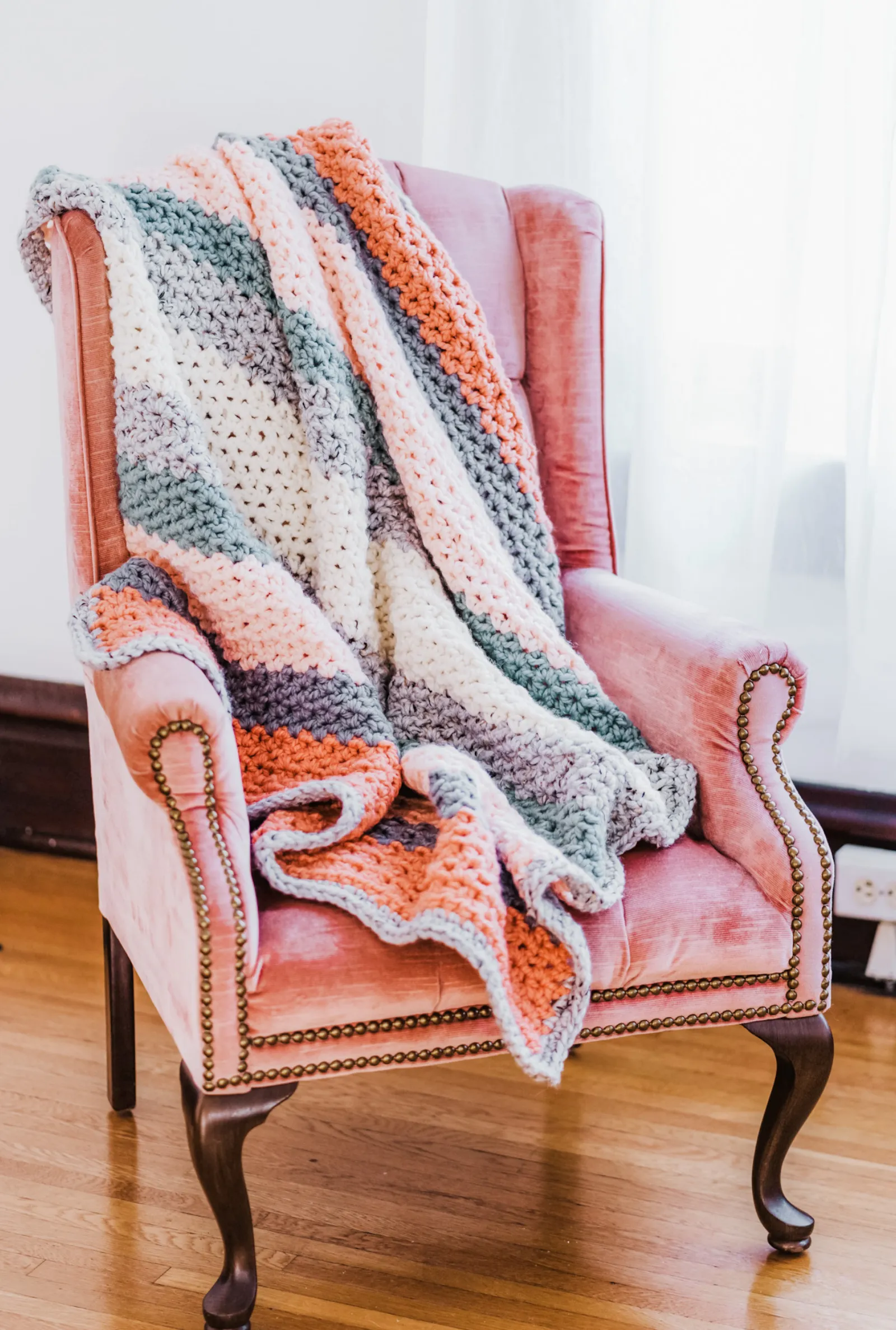 Sherbet Afghan // Crochet PDF Pattern