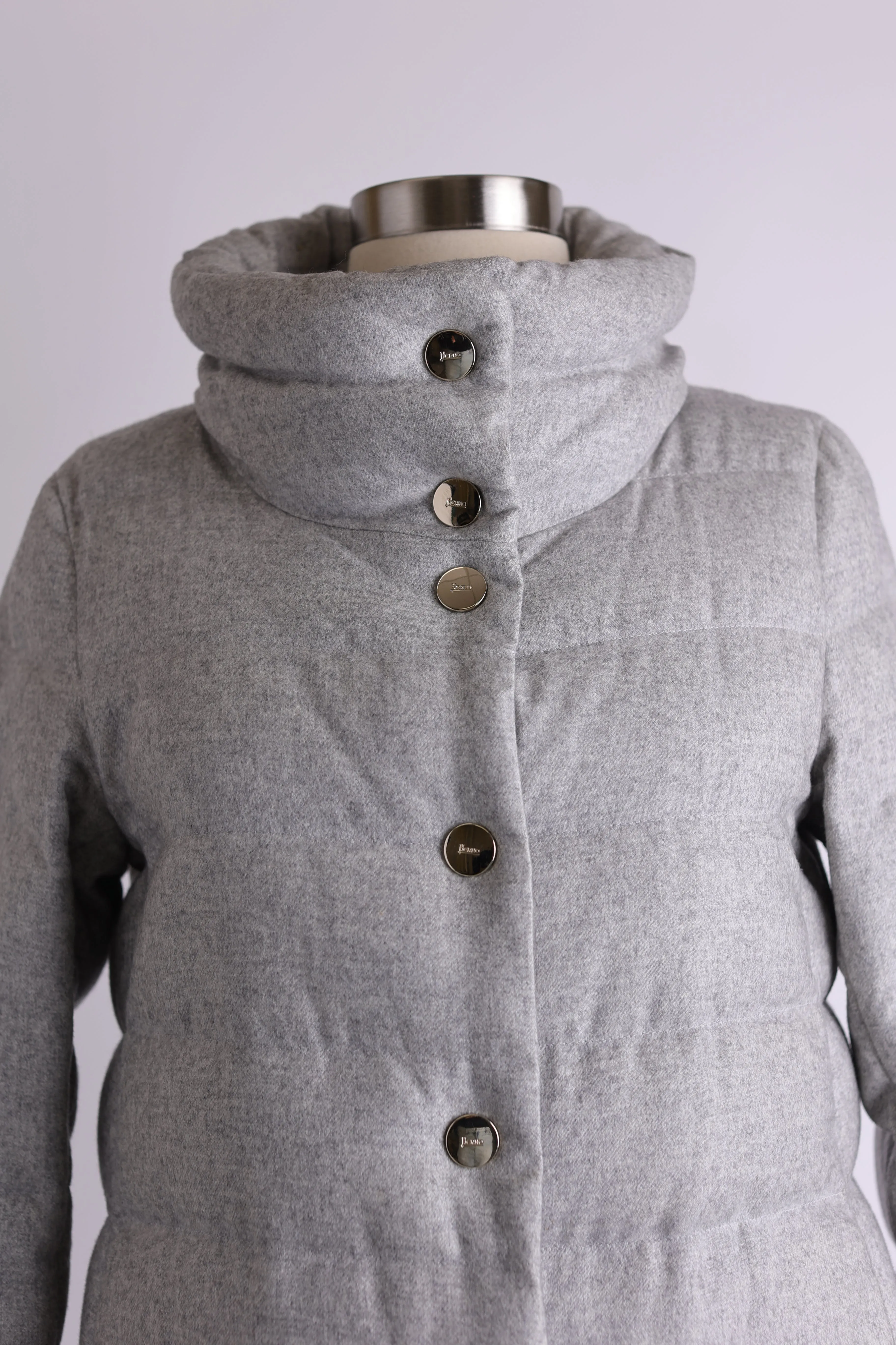 Silk/Cashmere Quilted Down Coat