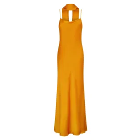 SLIP MAXI DRESS SILK ELASTANE PAPAYA 273