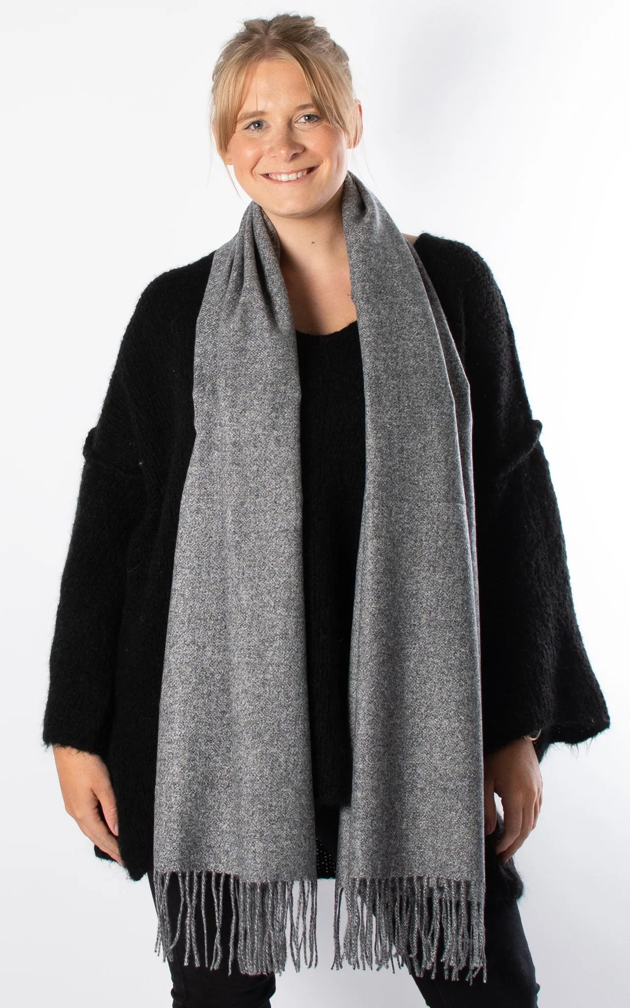 Soft Knit Scarf | Grey