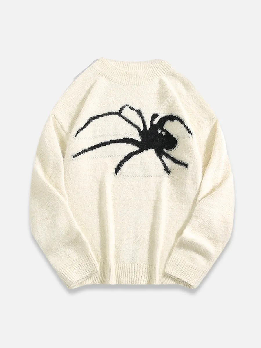 SPIDER GRAPHIC KNIT SWEATER