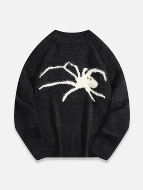 SPIDER GRAPHIC KNIT SWEATER