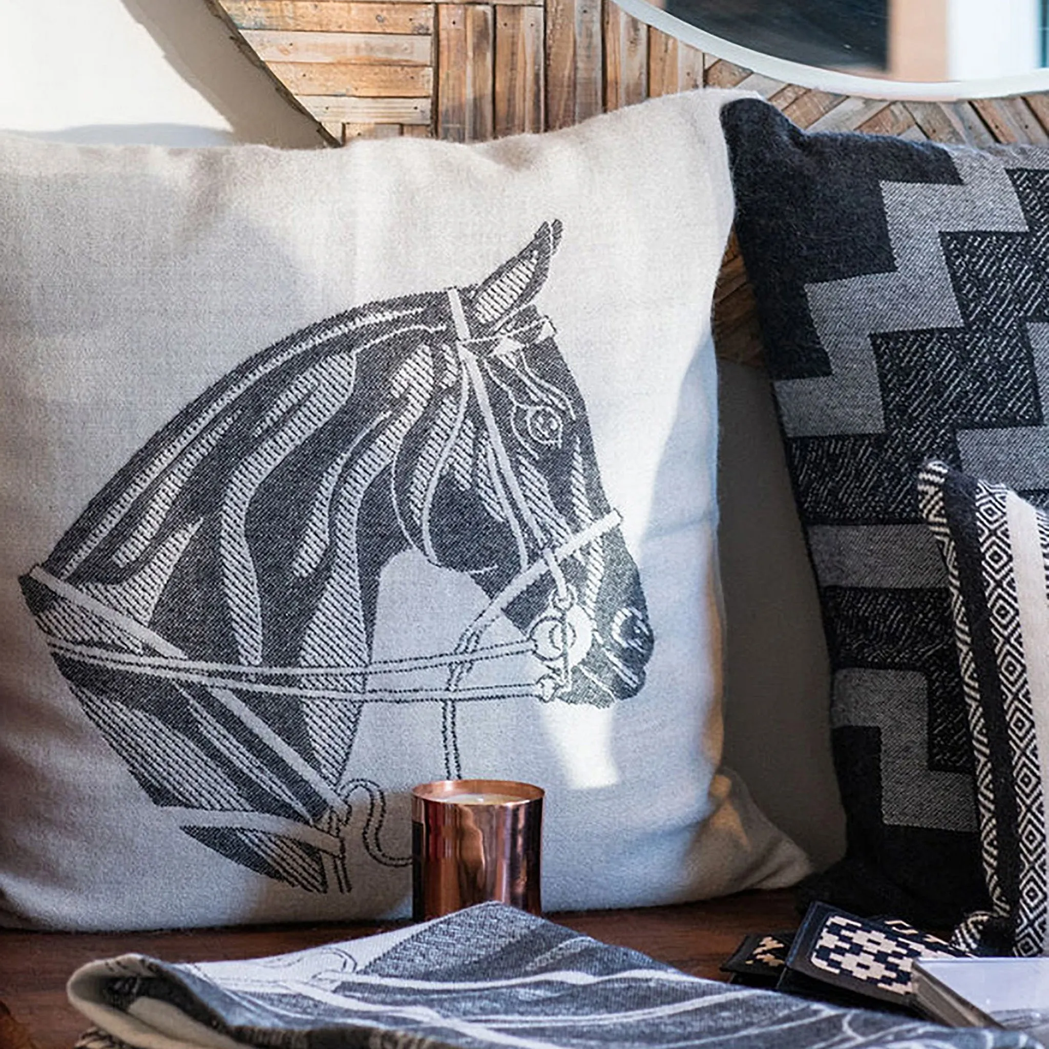 Stick & Ball Horse Head Pillow