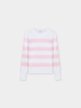 Striped Cotton Sweater-Light Pink