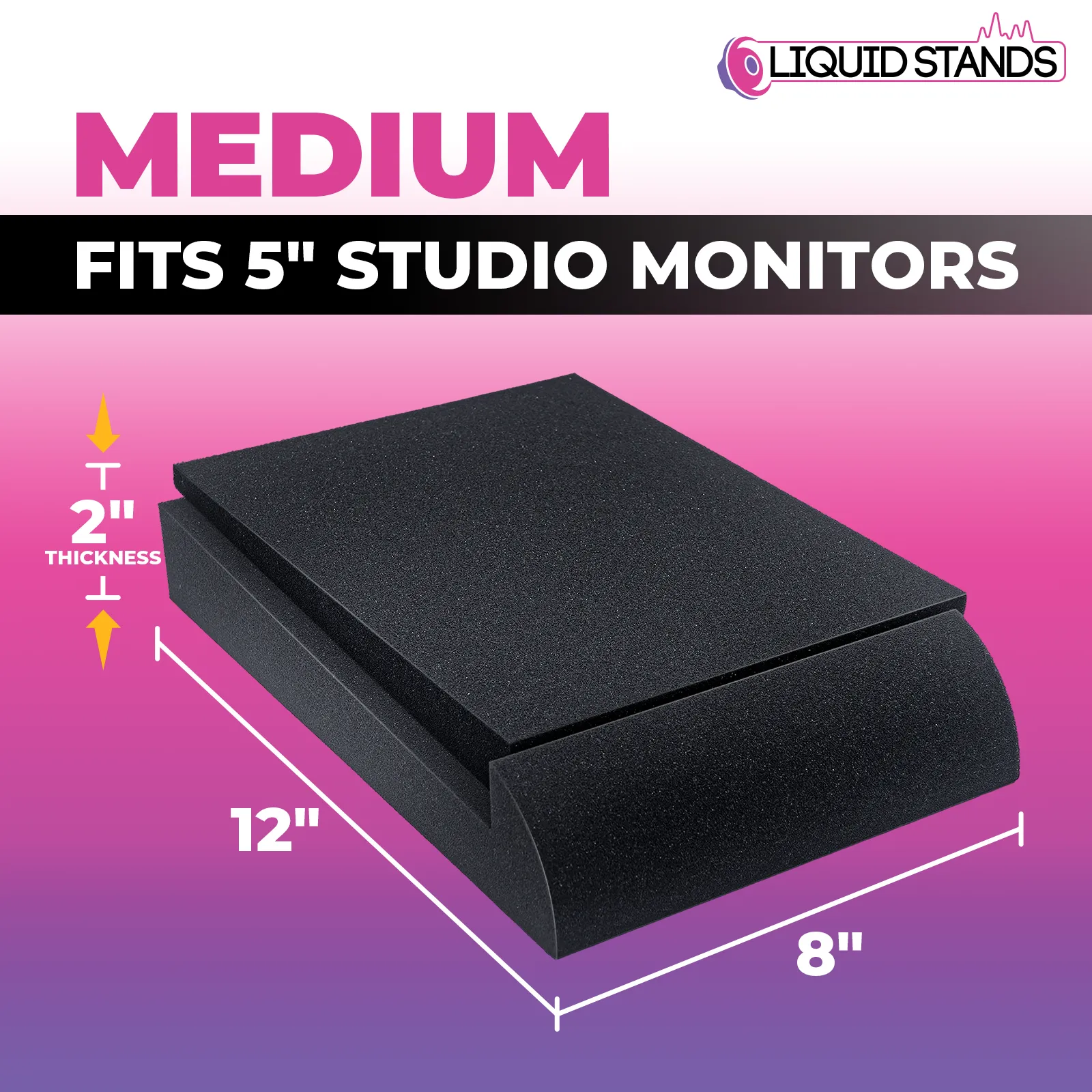 Studio Monitor Sound Isolation Pads for Speakers- 5" (Medium)