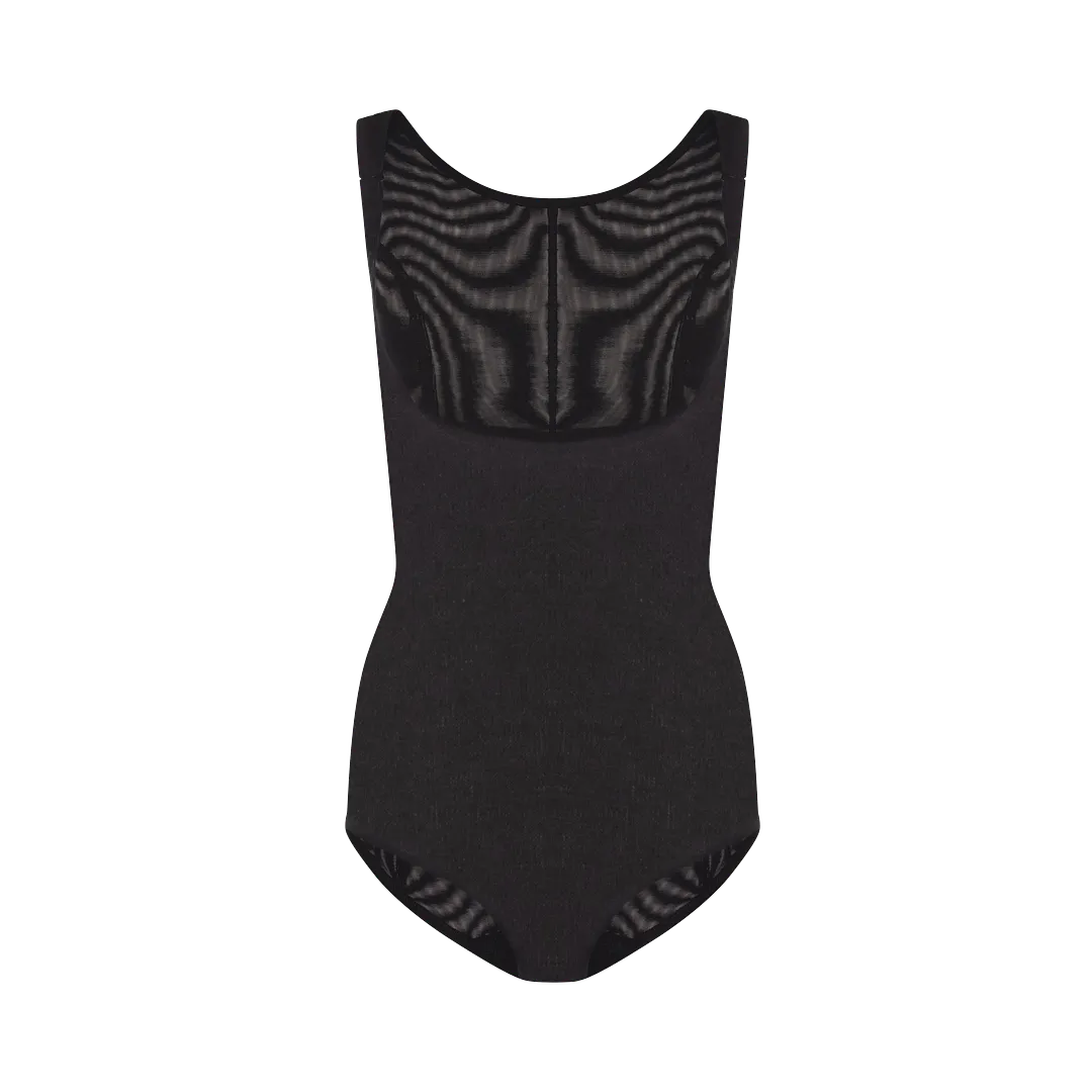 SW109 - firm control open bust bodysuit