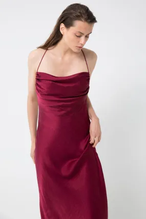 Third Form WATERFALL BIAS SLIP DRESS RUBY