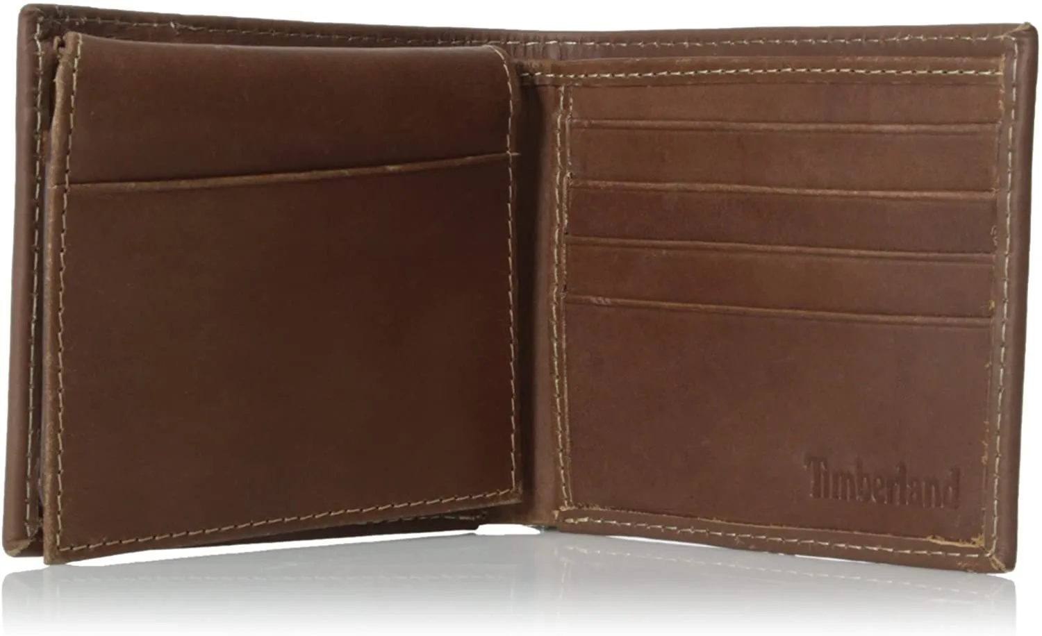 Timberland Men's Leather Wallet with Attached Flip Pocket