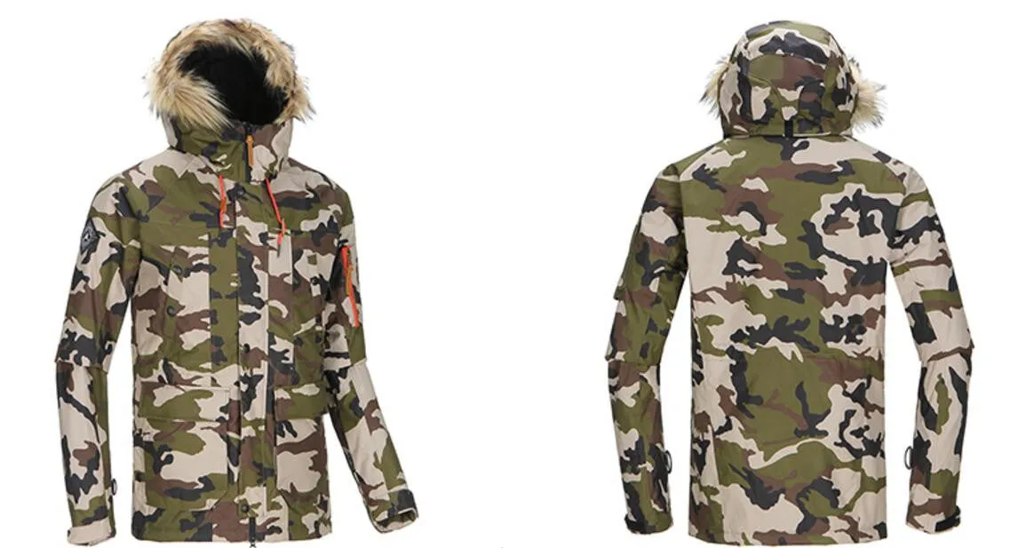 TOREAD Camouflage Green Anti-Abrasion Ski Jacket