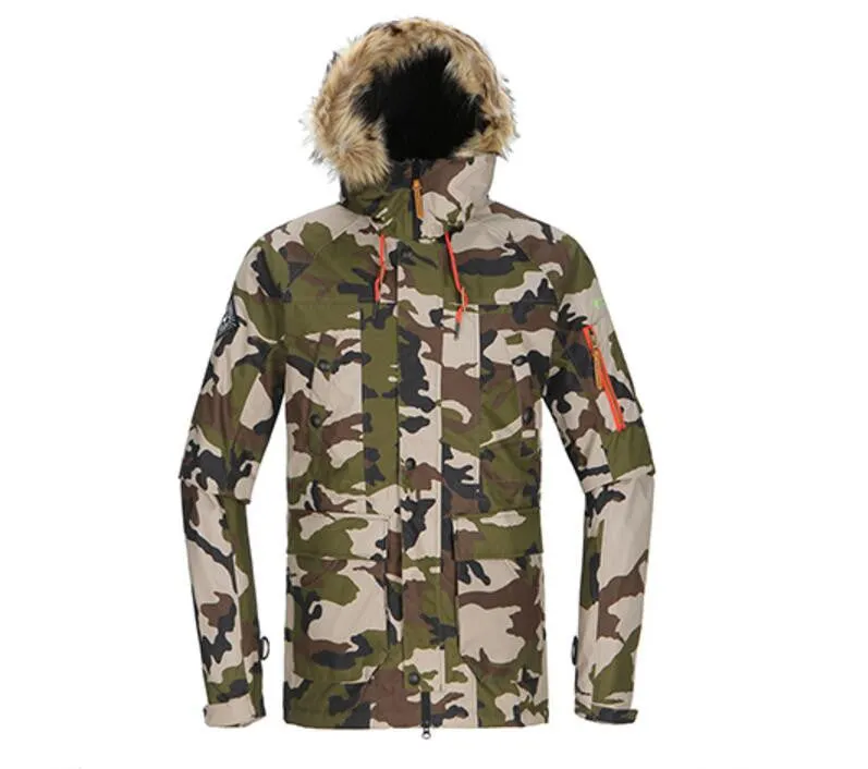 TOREAD Camouflage Green Anti-Abrasion Ski Jacket