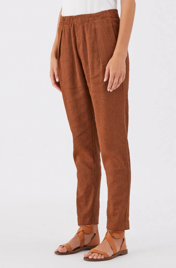 Transit Par Such Elasticated Slim Pant in Rust