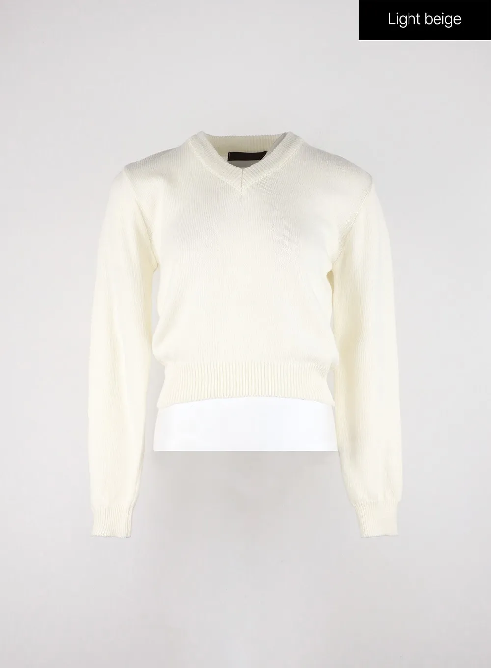 V-Neck Knitted Long Sleeve Sweater OD326