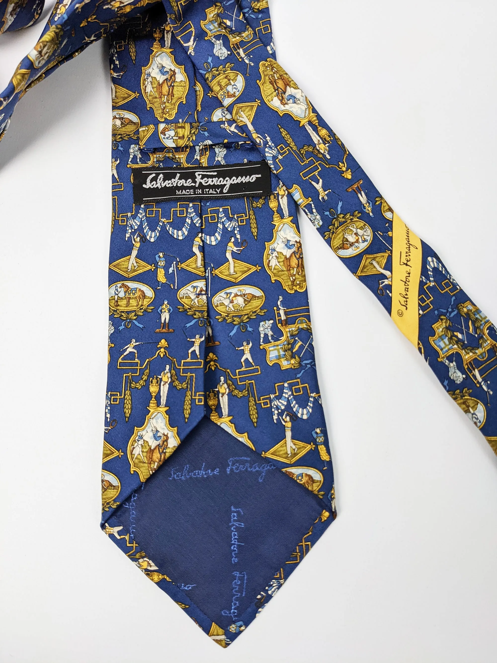 Vintage Mens Silk Baroque Print Tie, 1980s