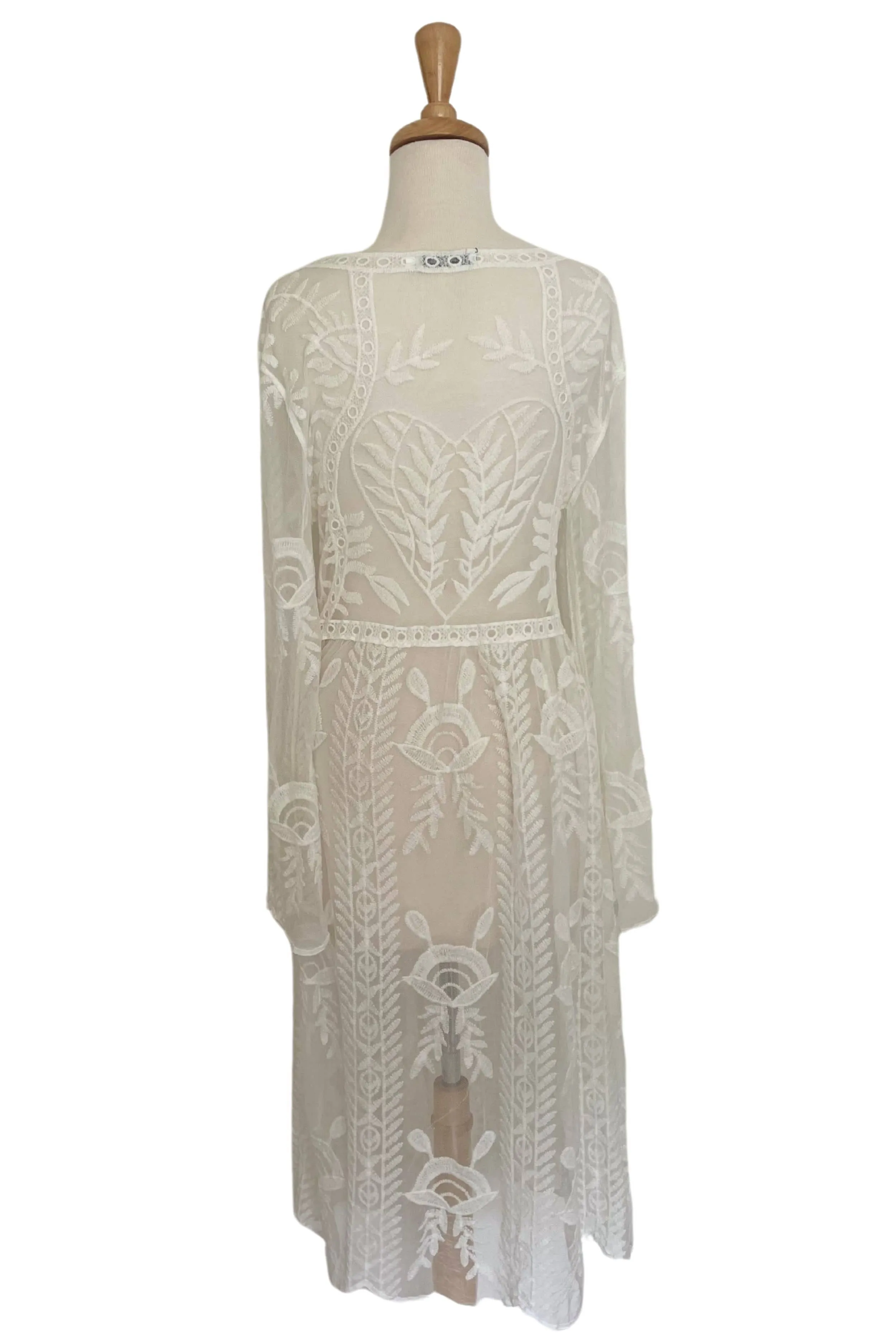 White Lace Midi Dress - For Sale