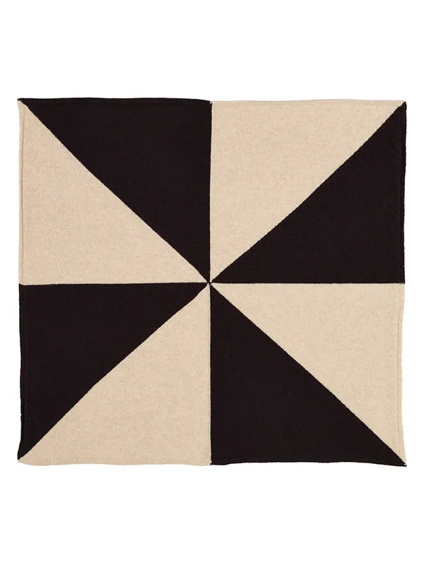 Windmill Square Neckerchief Black