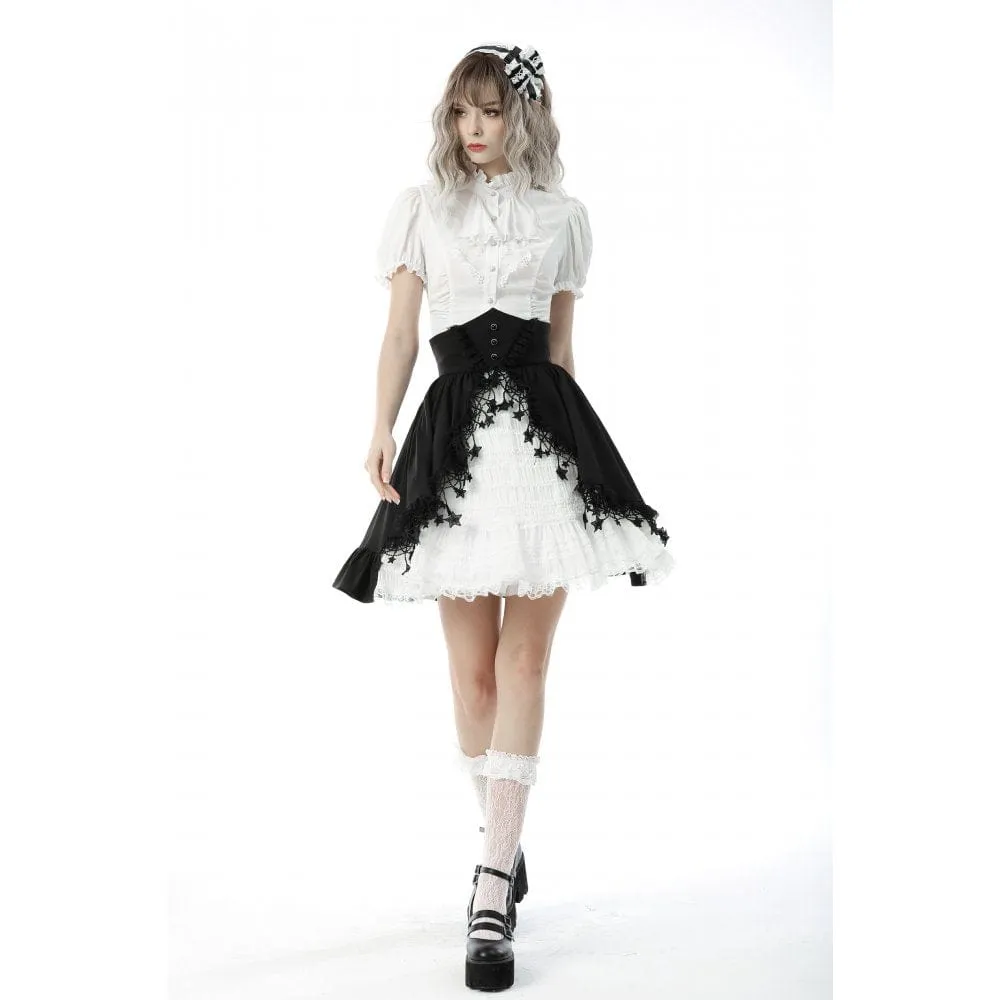 Women's Gothic Lolita Stars Layered High-waisted Puffy Skirt